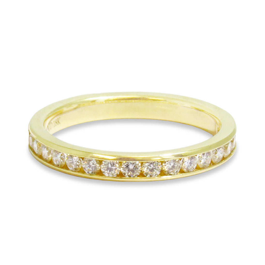 Channel Set Diamond Wedding Band - AMERICAN JEWELRY DESIGNS