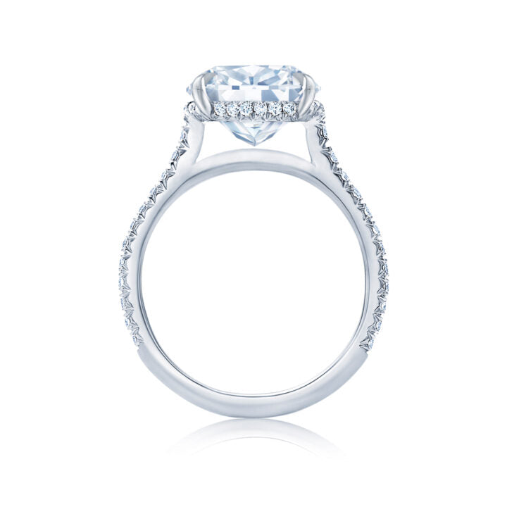 Kwiat Cushion™ Diamond Engagement Ring with a Thin Pavé Diamond Band - KWIAT