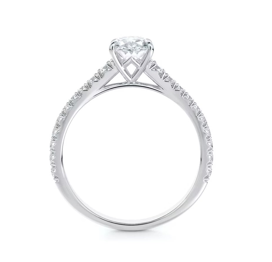 Forevermark Icon™ Setting Oval Engagement Ring with Diamond Band - FOREVERMARK US INC