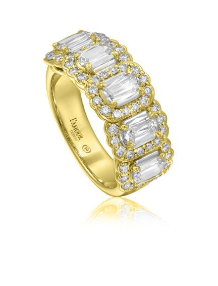 L'Amour Crisscut Diamond Band - CHRISTOPHER DESIGNS INC