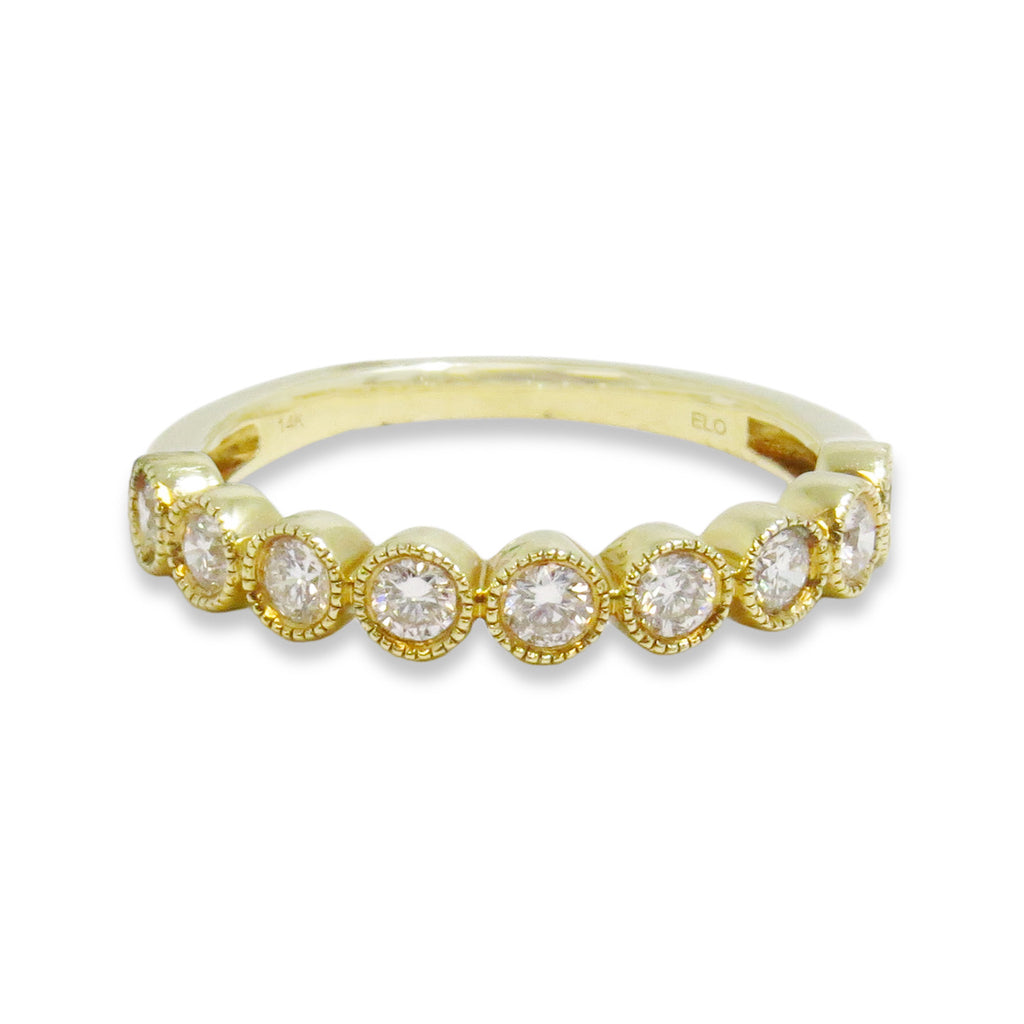 Diamond and Gold Wedding Band - ELOQUENCE
