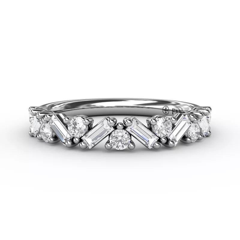 Staggered Baguette Diamond Band - FANA
