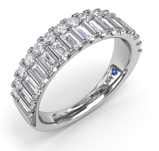 Baguette and Round Diamond Band - FANA