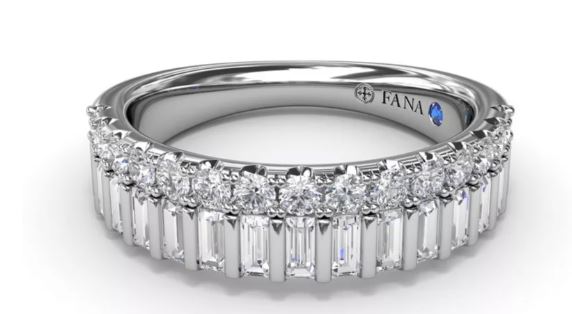 Baguette and Round Diamond Band - FANA