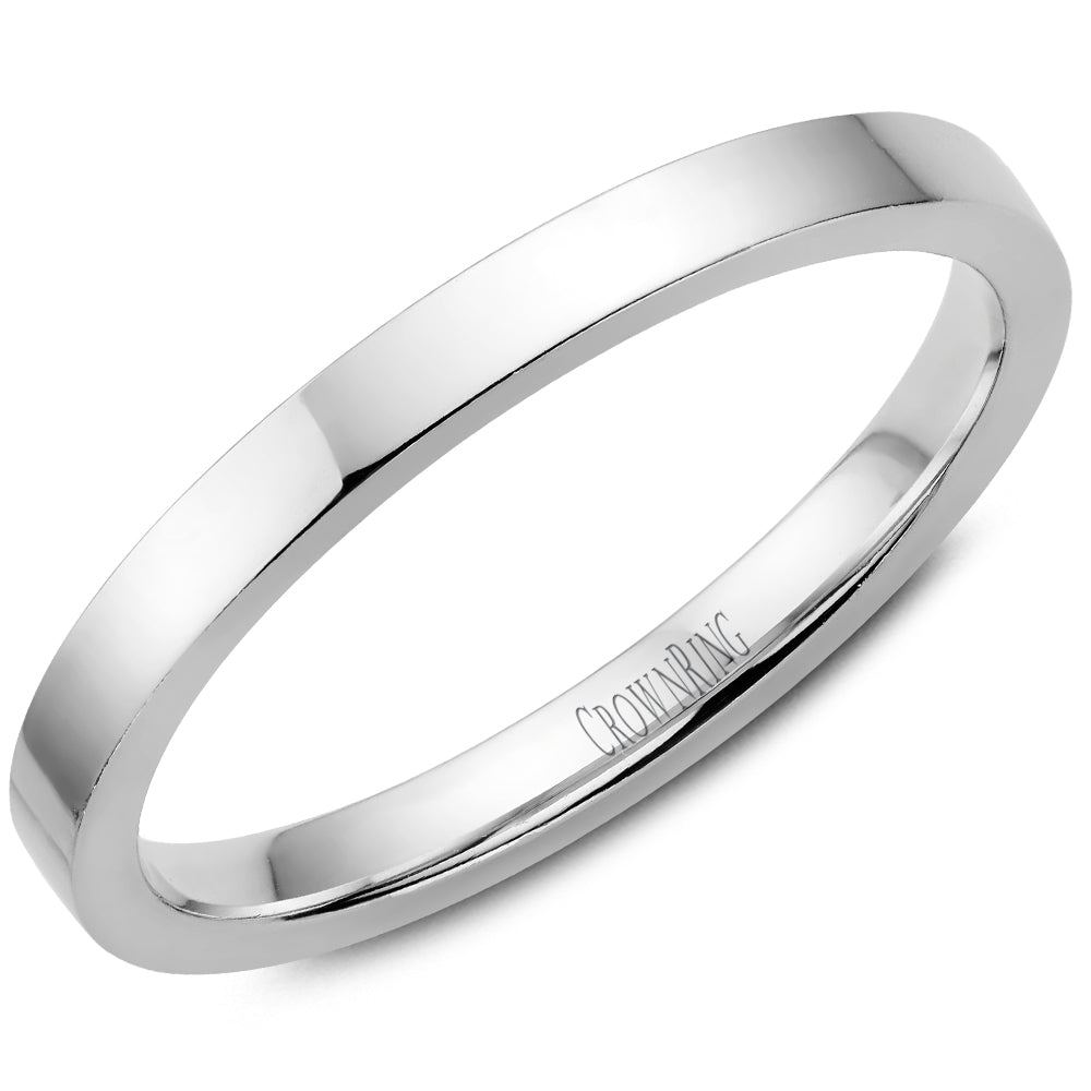 Women's Platinum Wedding Band - CROWNRING