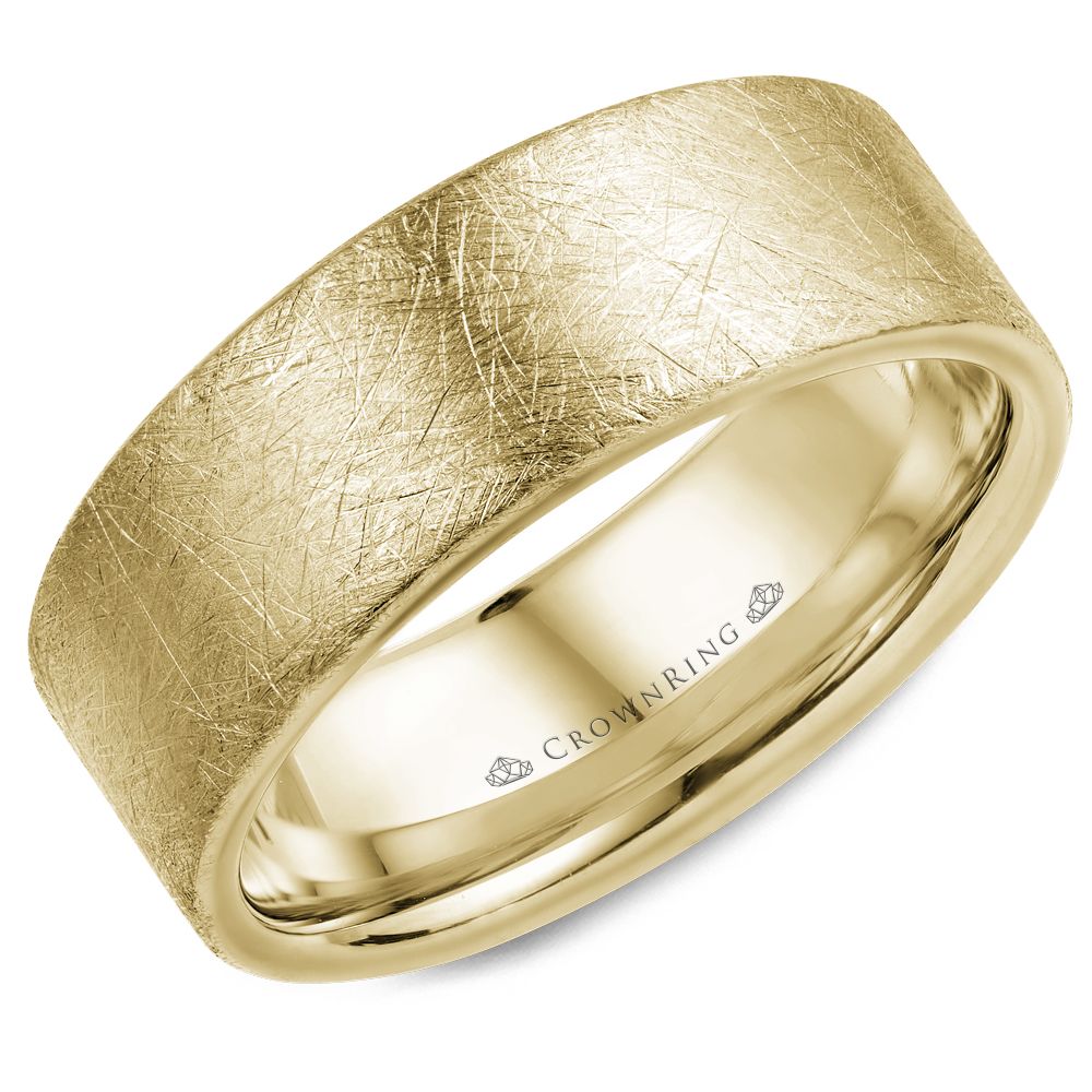 Men's 14K Yellow Gold Wedding Band - CROWNRING