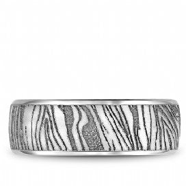 Men's 14K White Gold Wedding Band - CROWNRING