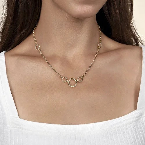 Yellow Gold Link Necklace - GABRIEL BROS, INC