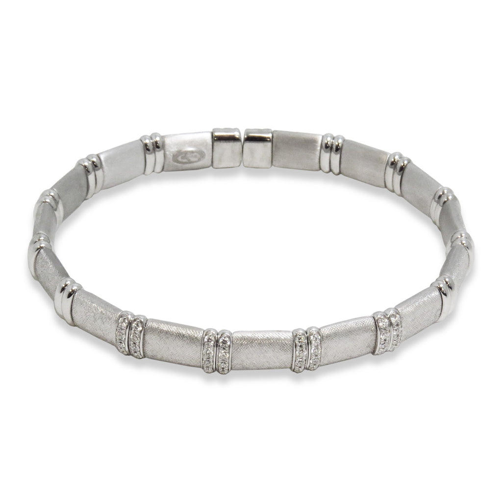 Silver and Diamond Bangle Bracelet - WLH LIMITED