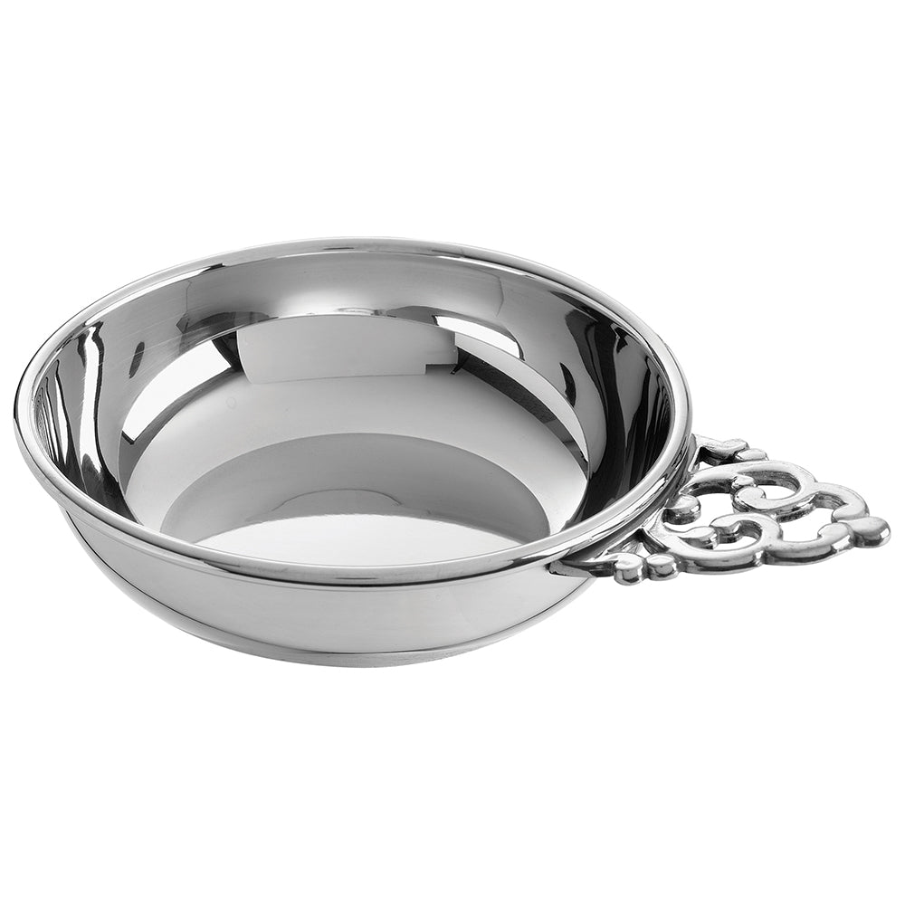 TRADITIONAL HANDLE BABY PORRINGER - SALISBURY PEWTER