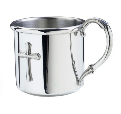 EASTON CROSS BABY CUP - SALISBURY PEWTER