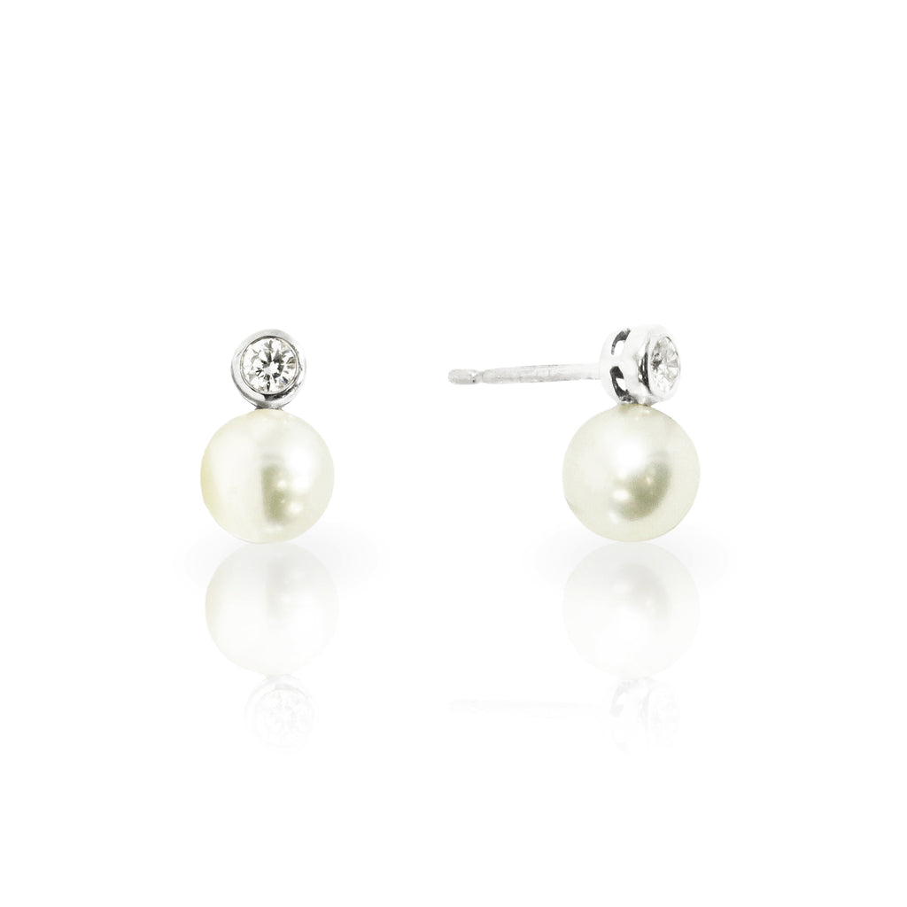 Pearl and Diamond Earrings - CARAT SMART