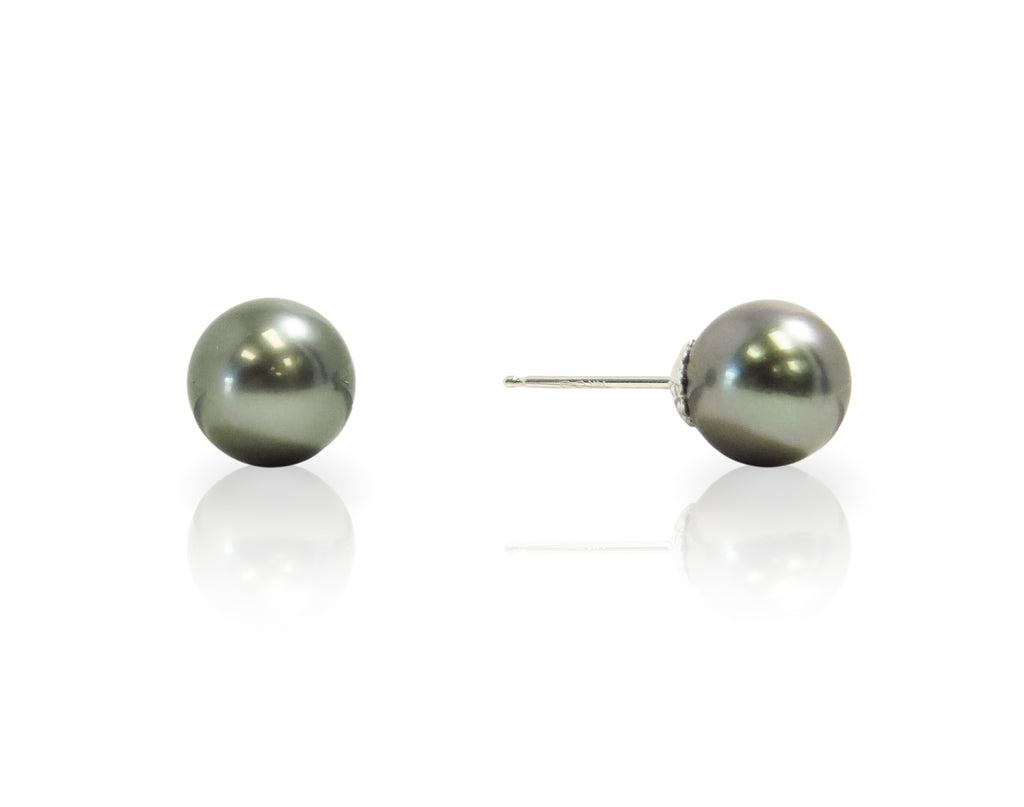 Tahitian Pearl Stud Earrings - CHEN INTERNATIONAL TRADING CO