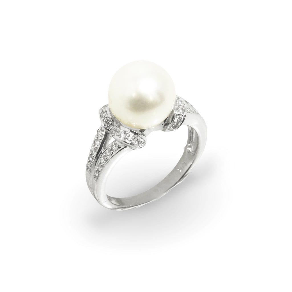 Southsea Pearl and Diamond Ring - CHEN INTERNATIONAL TRADING CO