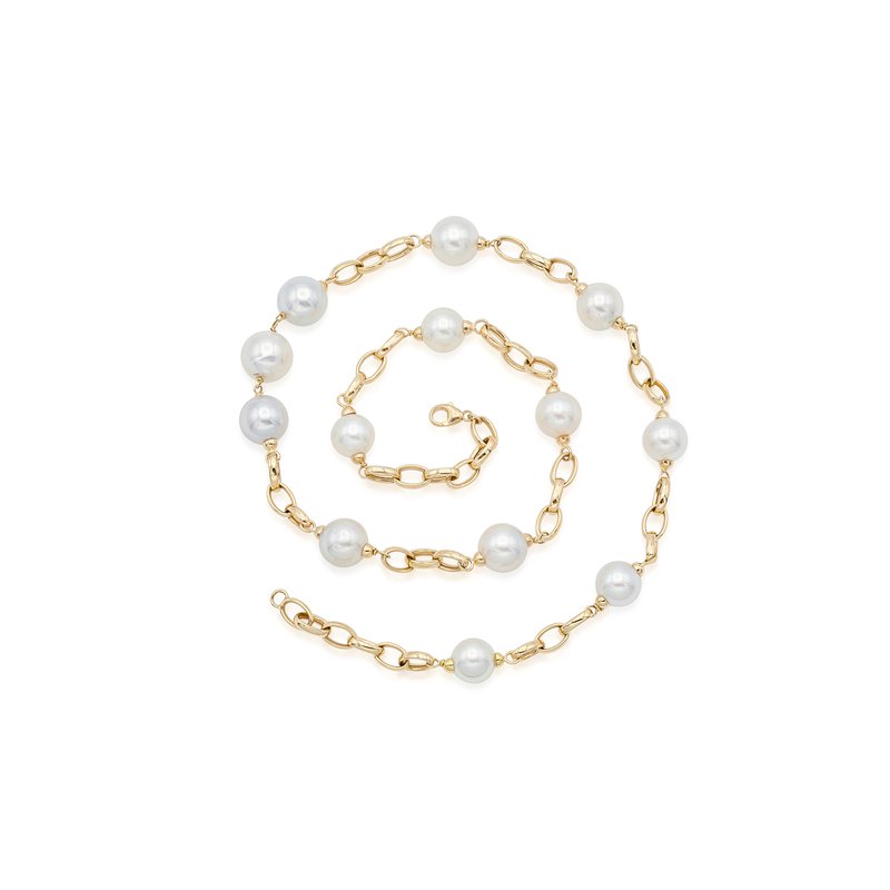 White South Sea Pearl & Gold Necklace - RUDOLF FRIEDMANN