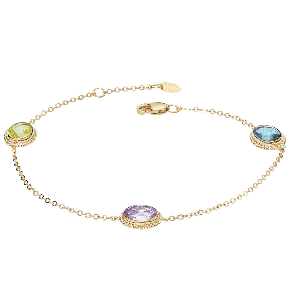 Tri-Colored and Gold Bracelet - CARLA CORPORATION
