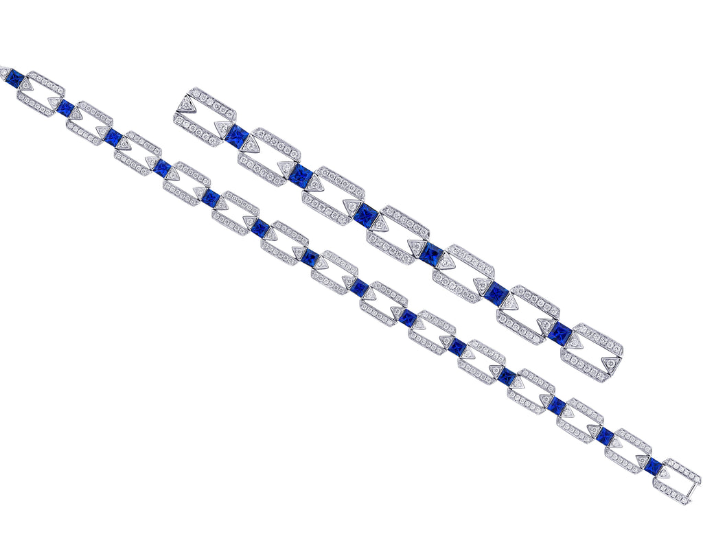 Sapphire Diamond Bracelet - SPARK CREATIONS INC