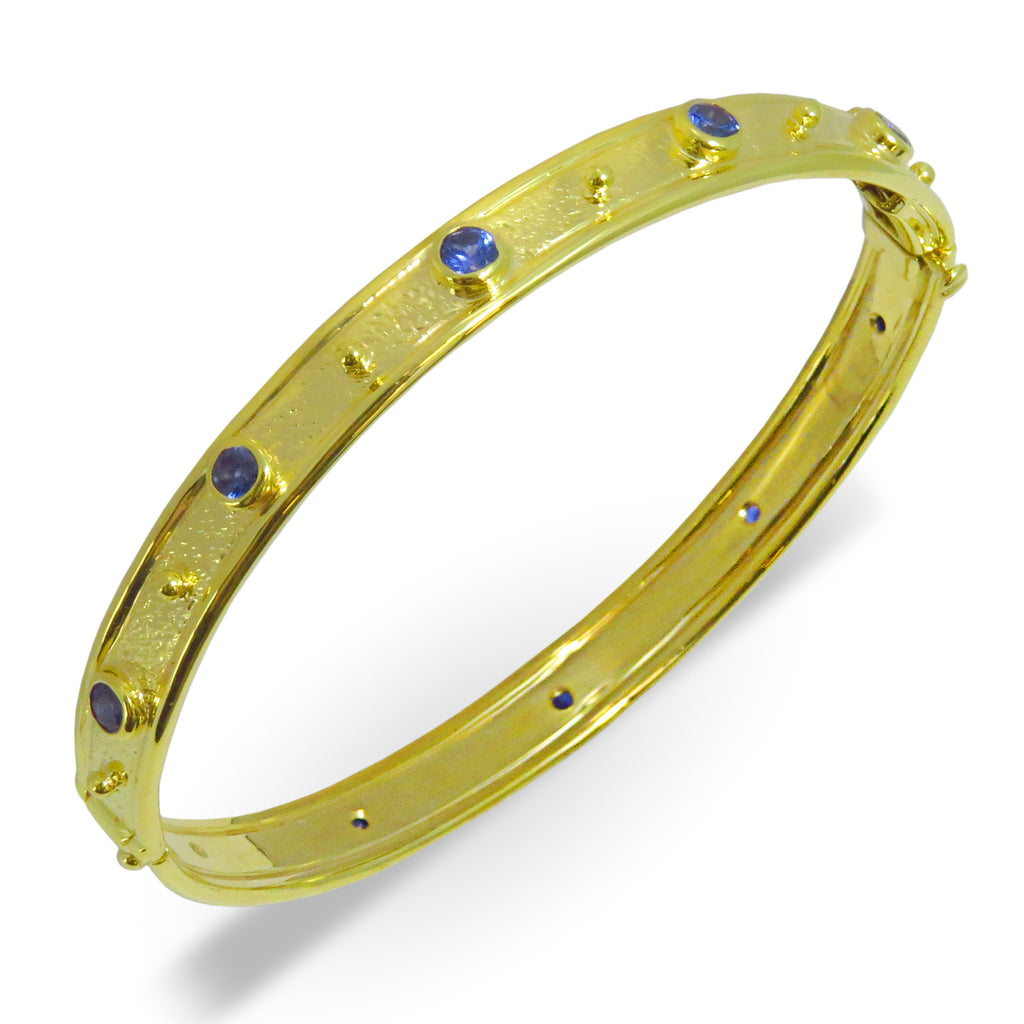 Gold and Sapphire Bracelet - THE MAZZA COMPANY