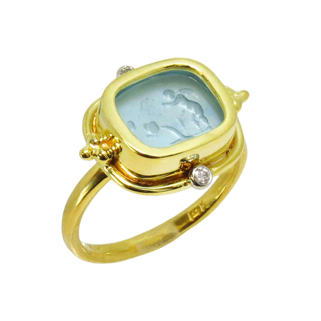 Blue Venetian Glass Ring - THE MAZZA COMPANY