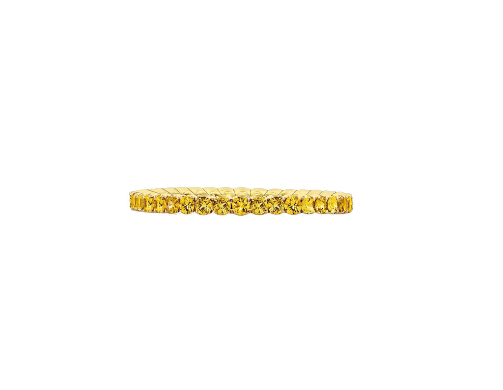 Women's Yellow Sapphire Eternity Band - SPARK CREATIONS INC