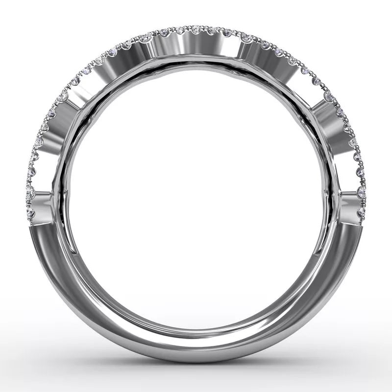 "Endless Romance" Sapphire and Diamond Wave Ring - FANA