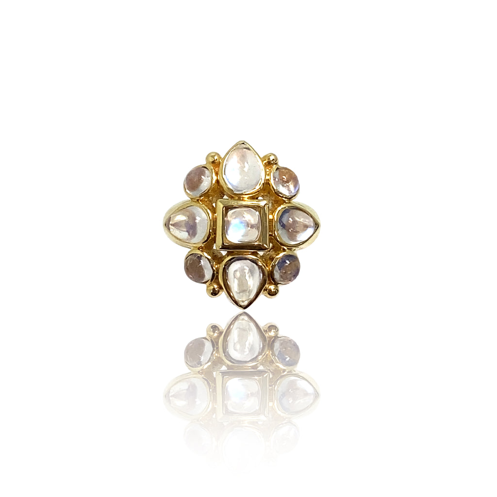 Moonstone Snowflake Ring - THE MAZZA COMPANY