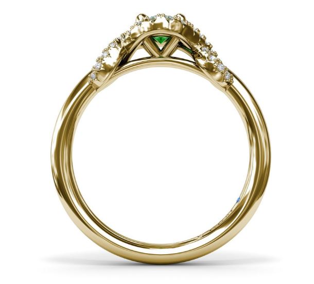 "Love Knot" Emerald and Diamond Ring - FANA