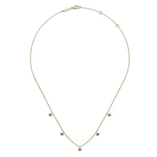 Gemstone Five Station Necklace - GABRIEL BROS, INC