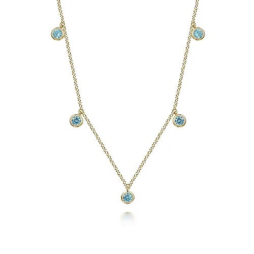 Gemstone Five Station Necklace - GABRIEL BROS, INC