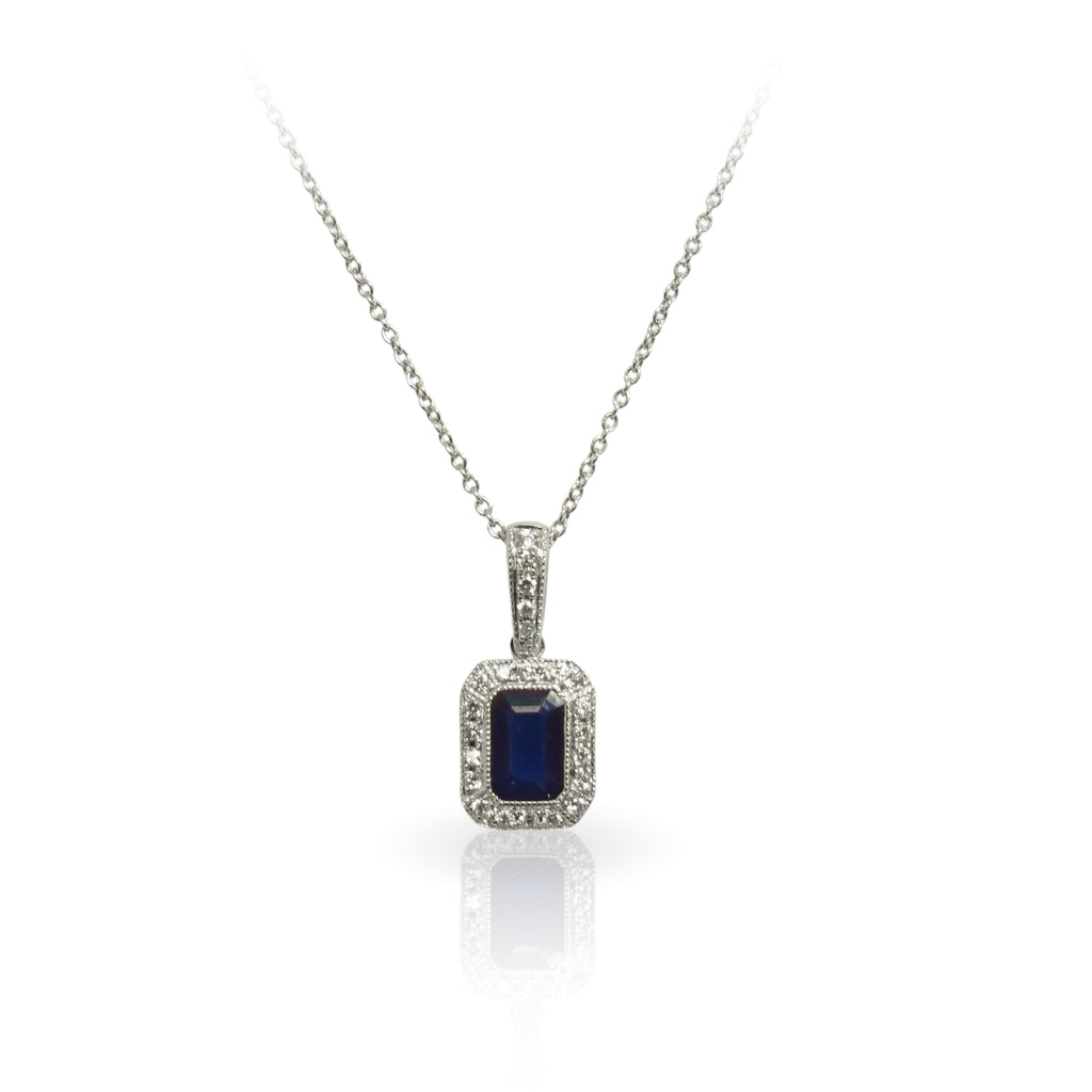 Sapphire and Diamond Necklace - ASBA USA INC