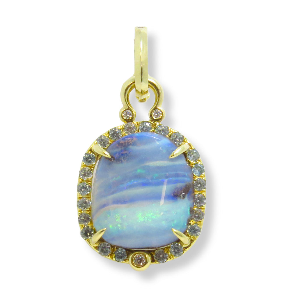Gold and Boulder Opal Pendant - THE MAZZA COMPANY