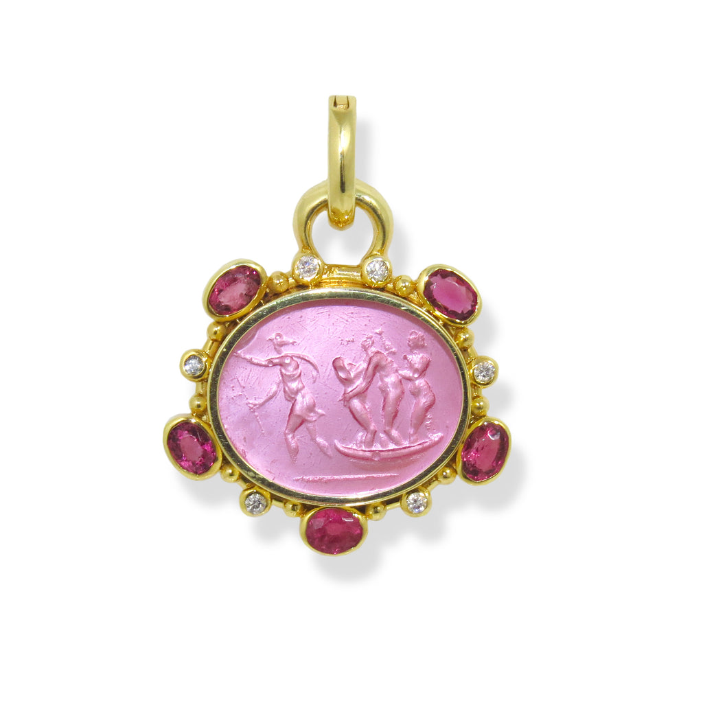 Pink Venetian Glass Pendant - THE MAZZA COMPANY