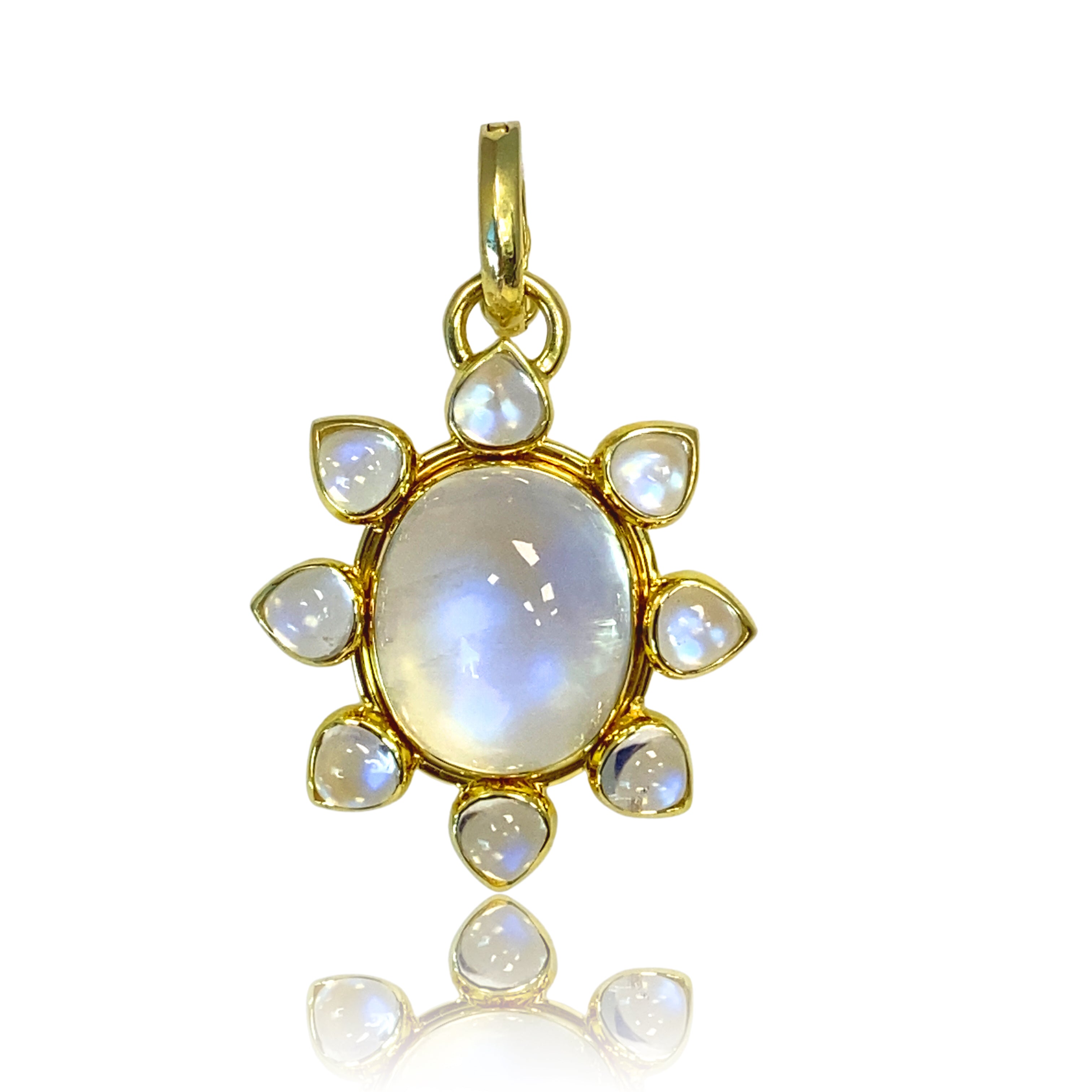 Blue moonstone deals necklace