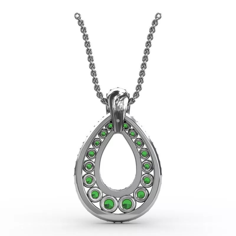 "Steal The Spotlight" Emerald and Diamond Pendant - FANA