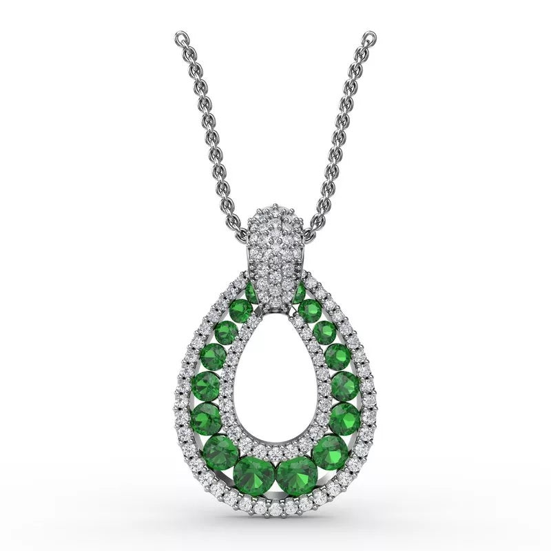 "Steal The Spotlight" Emerald and Diamond Pendant - FANA