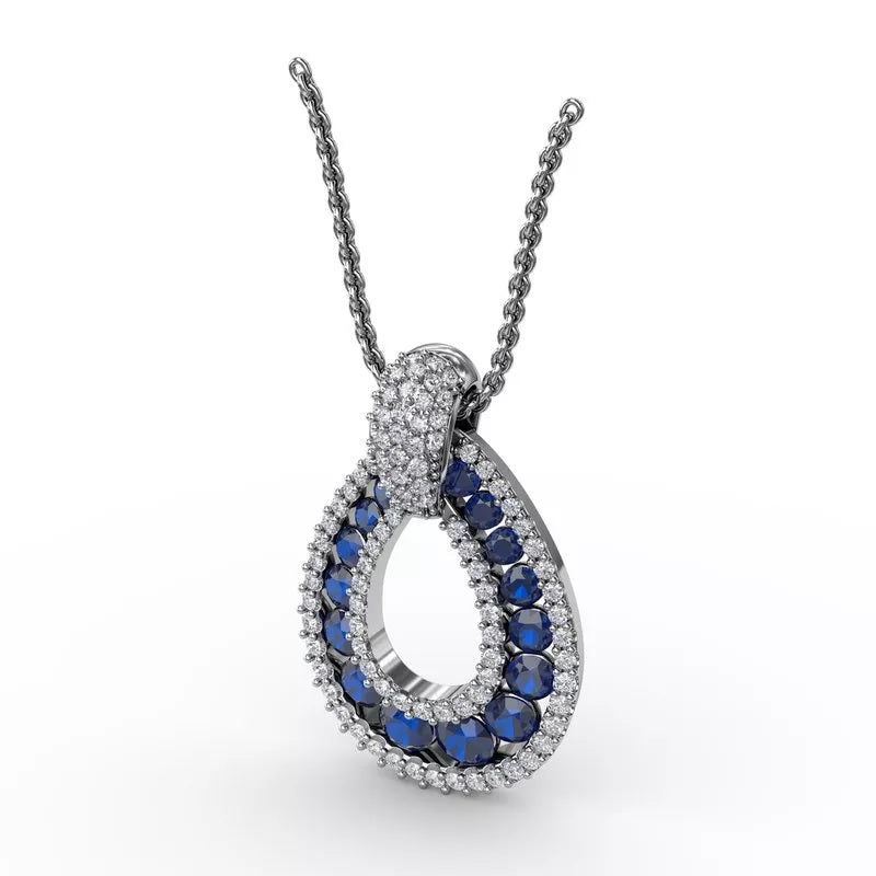 "Steal The Spotlight" Sapphire and Diamond Pendant - FANA