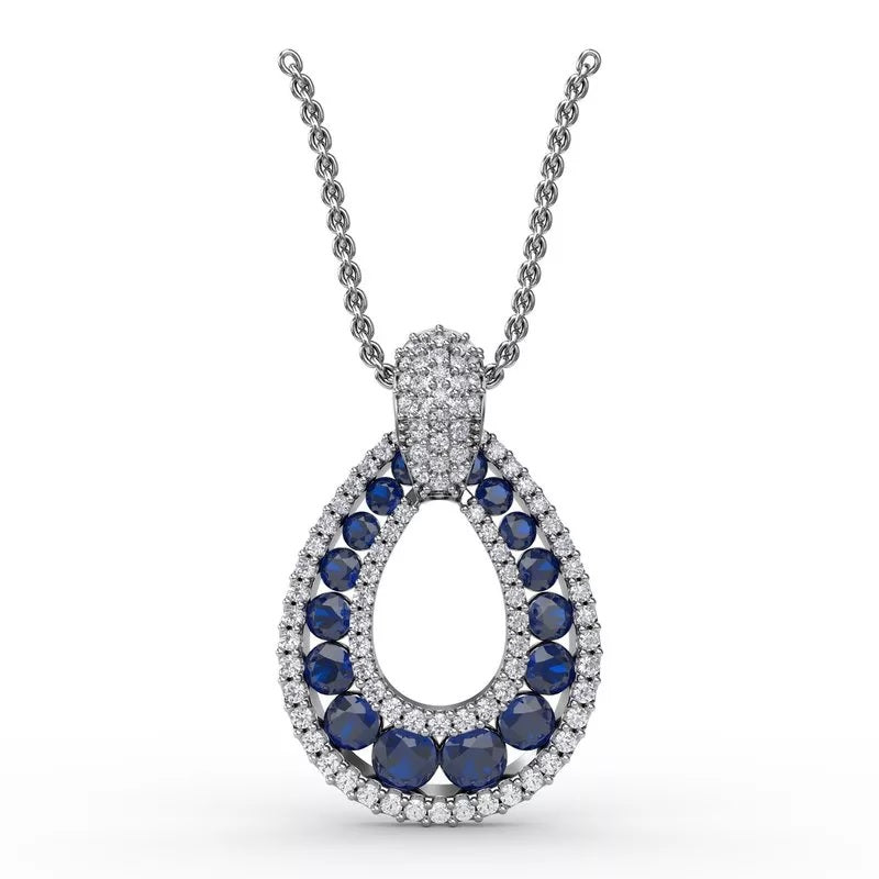 "Steal The Spotlight" Sapphire and Diamond Pendant