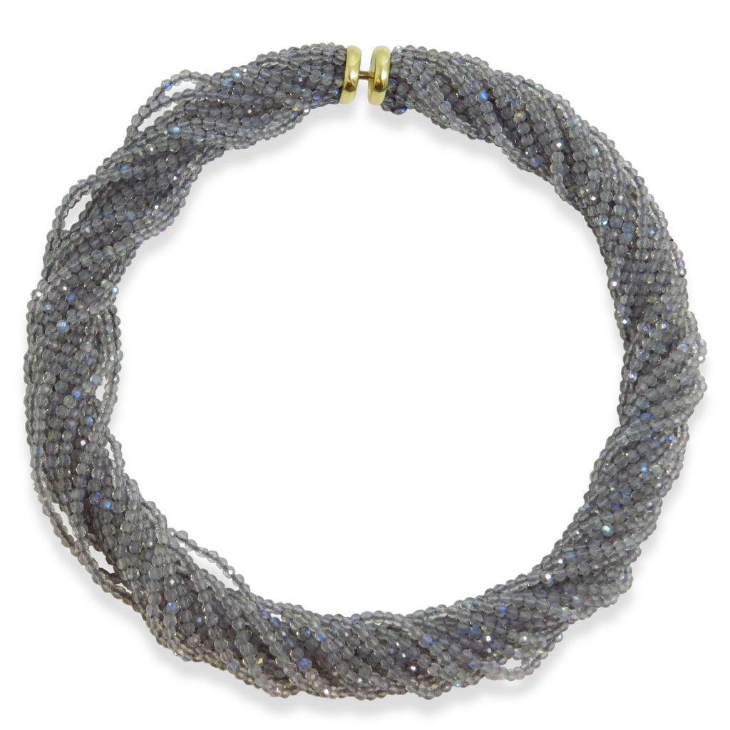 Labradorite Multi Strand Faceted Bead Necklace - THE MAZZA COMPANY