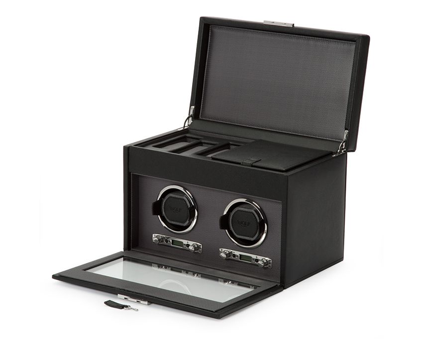 Viceroy Double Watch Winder with Storage - WOLF DESIGNS INC