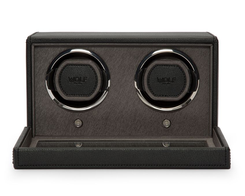 Cub Double Watch Winder with Cover - WOLF DESIGNS INC