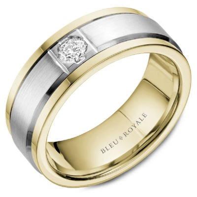 Bleu Royale Gents Wedding Band - CROWNRING