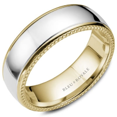 Bleu Royale Gents Wedding Band - CROWNRING