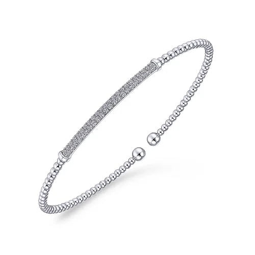 Diamond Bar Split Bangle Bracelet - GABRIEL BROS, INC