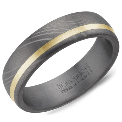 Men's 10K Yellow Gold & Grey Tantalum - CROWNRING