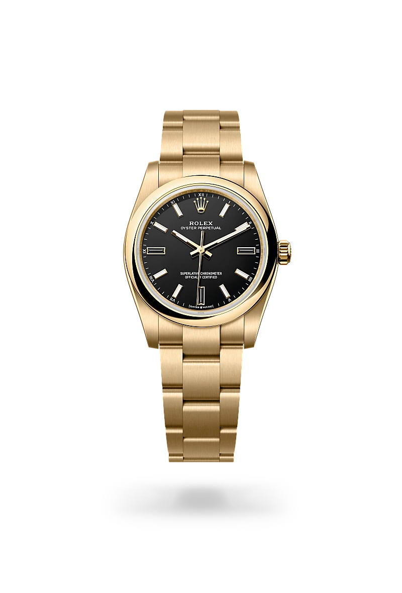 Rolex Oyster Perpetual 34 -  in Oyster, 34 mm, yellow gold