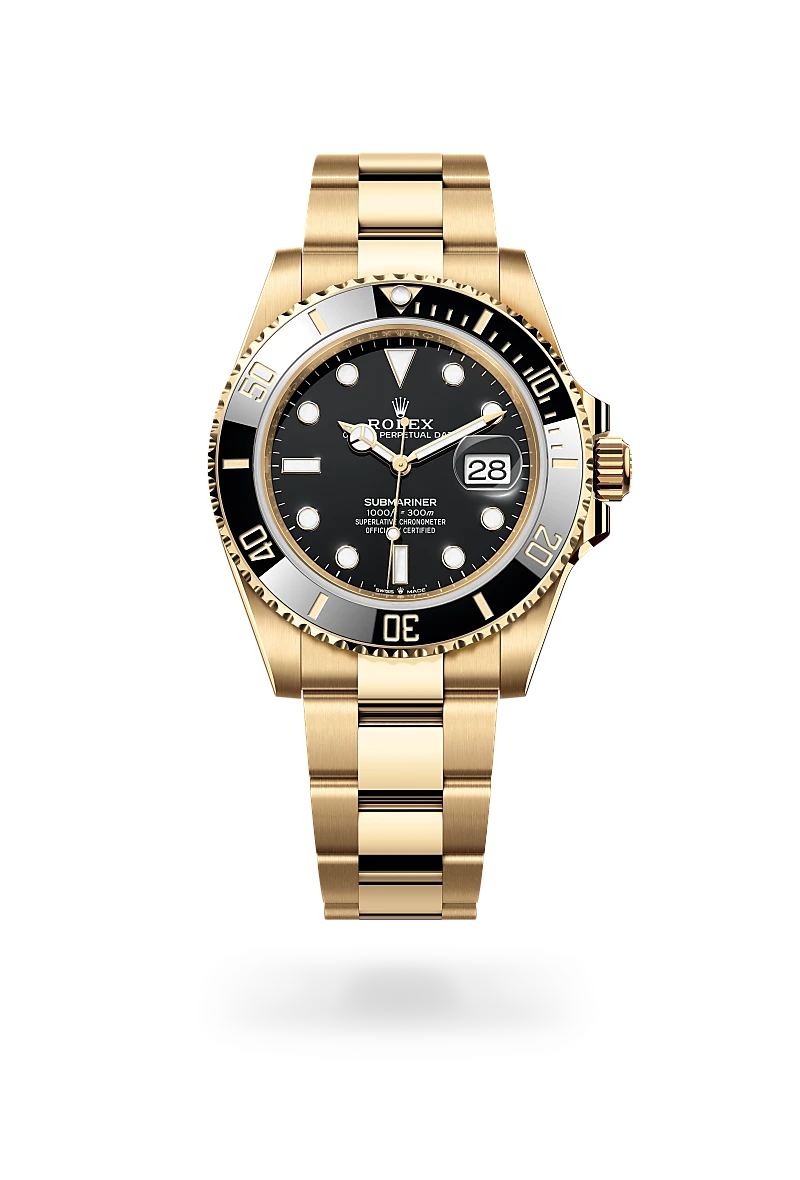 Rolex Submariner Date in Oyster, 41 mm, yellow gold