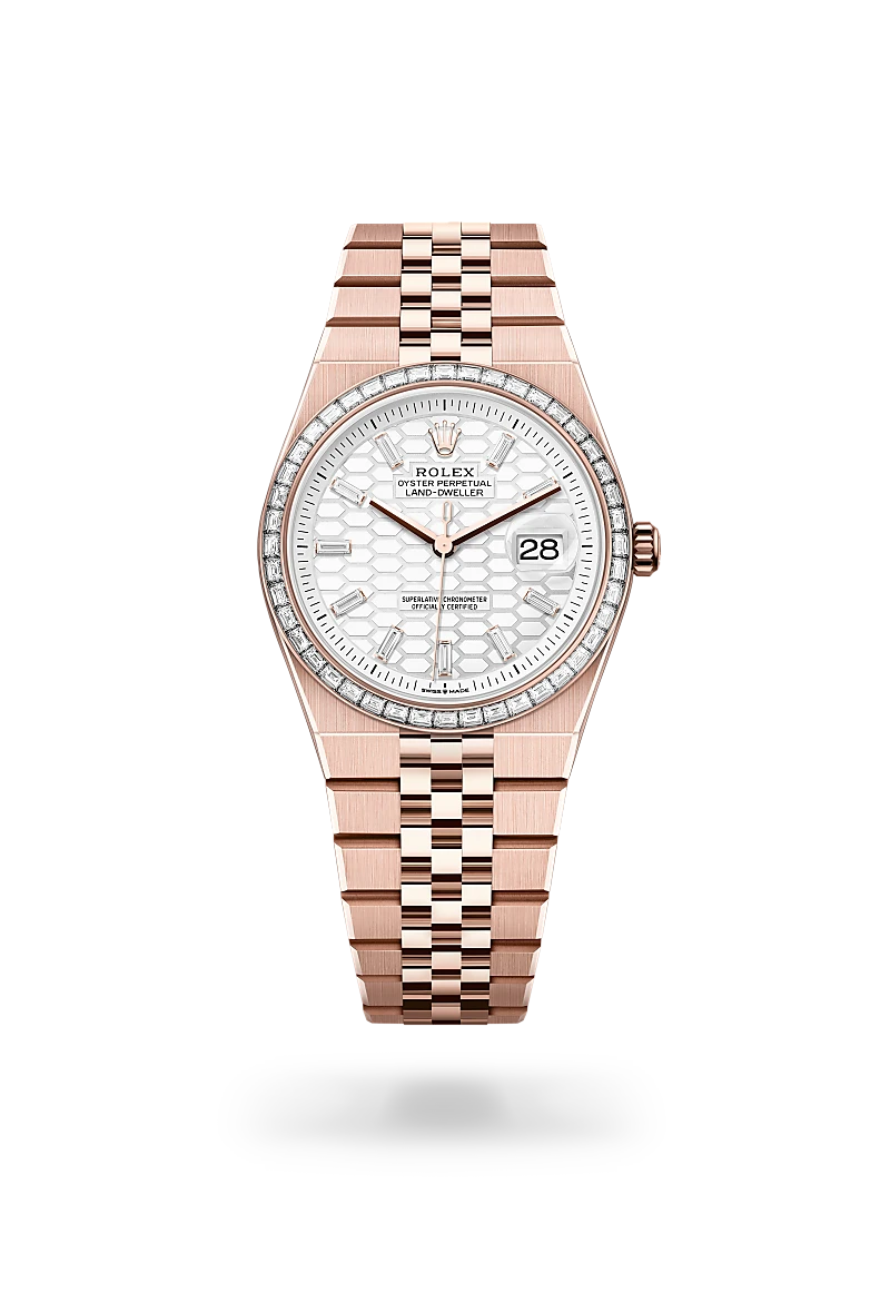 Rolex Land-Dweller 36 -  in Oyster, 36 mm, Everose gold and diamonds