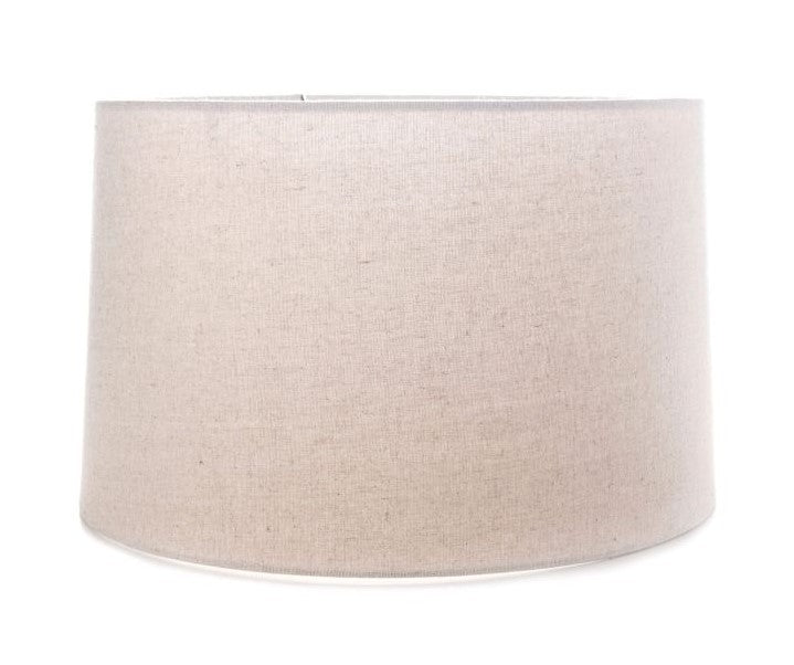 Linen Barrel Shade, 15" - Natural - SIMON PEARCE