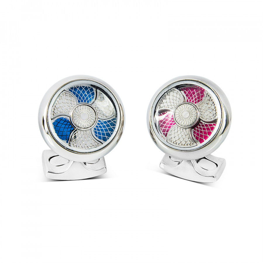 Blue and Pink Colour Change Cufflinks - DEAKIN & FRANCIS D&F